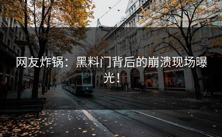 网友炸锅：黑料门背后的崩溃现场曝光！